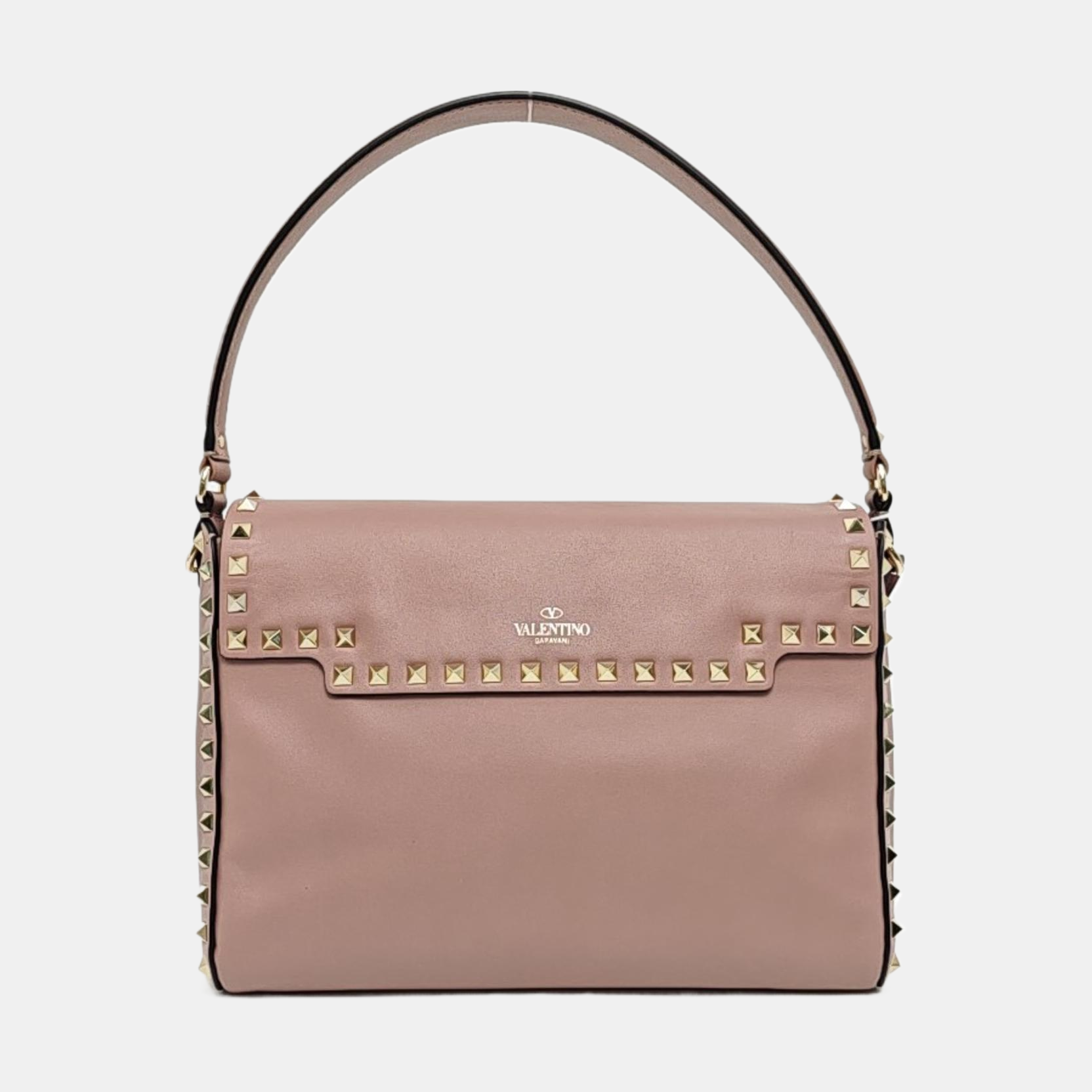 Rockstud Calfskin Beige
