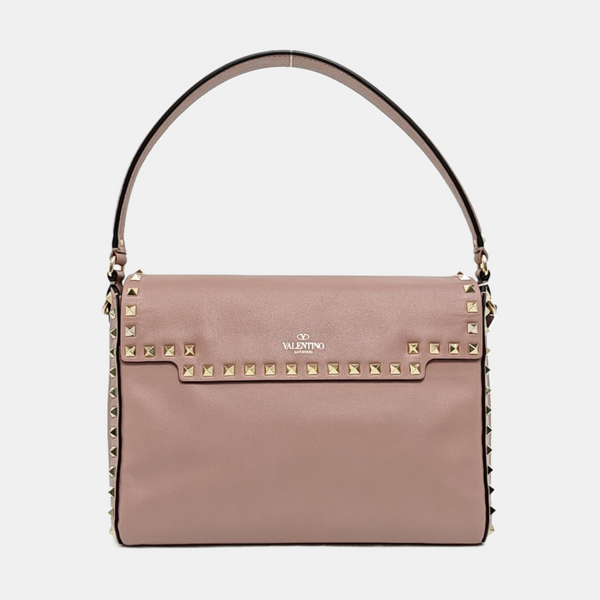 Rockstud Calfskin Beige