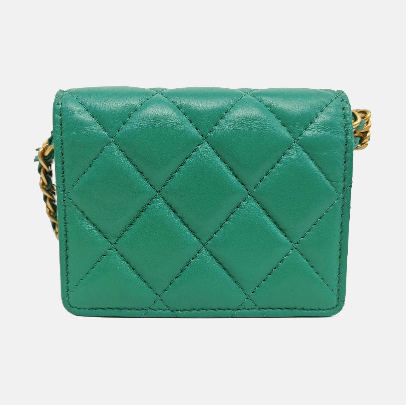 Quilted Calfskin Shoulder Bag Green