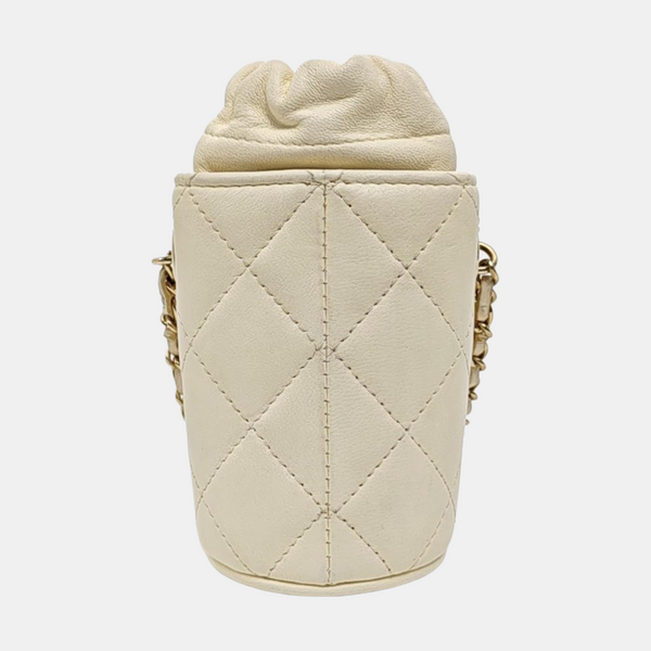 Mini Quilted Lambskin White