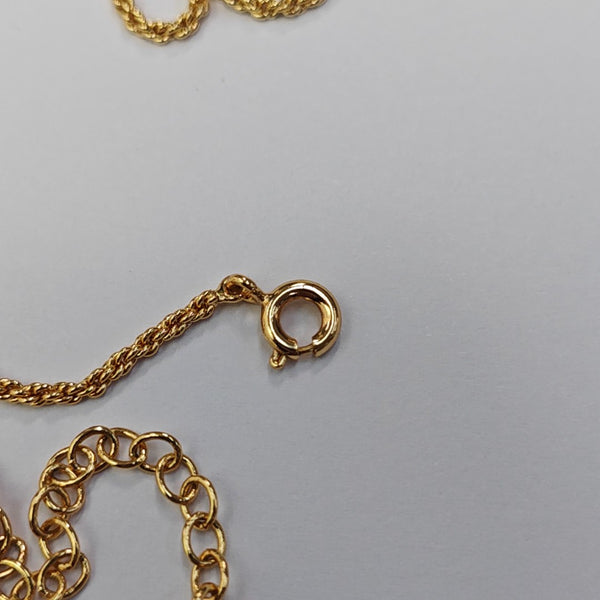 Twist Round Metal Gold Necklace