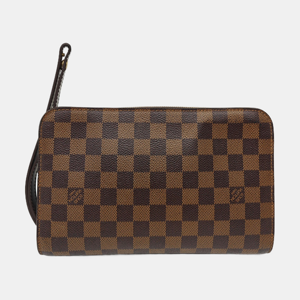 SAINT LOUIS Damier Ebene Coated Canvas Brown