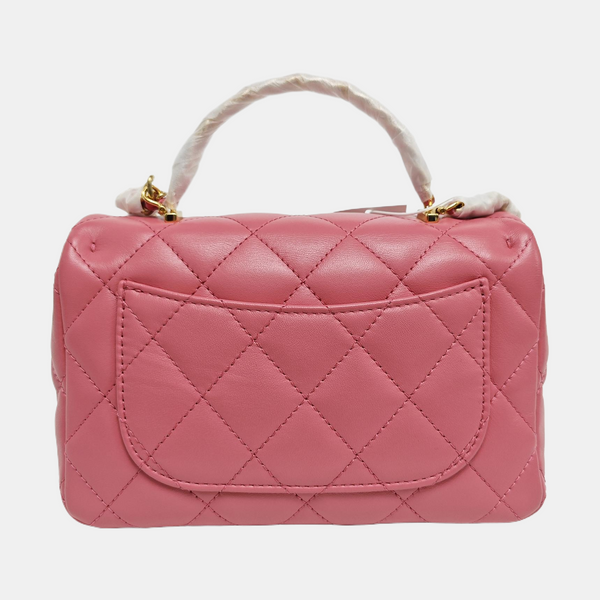 CLASSIC FLAP Small Quilted Lambskin Pink