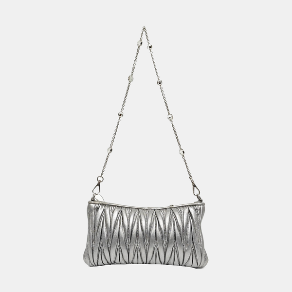 Matelassé Quilted Lambskin Silver