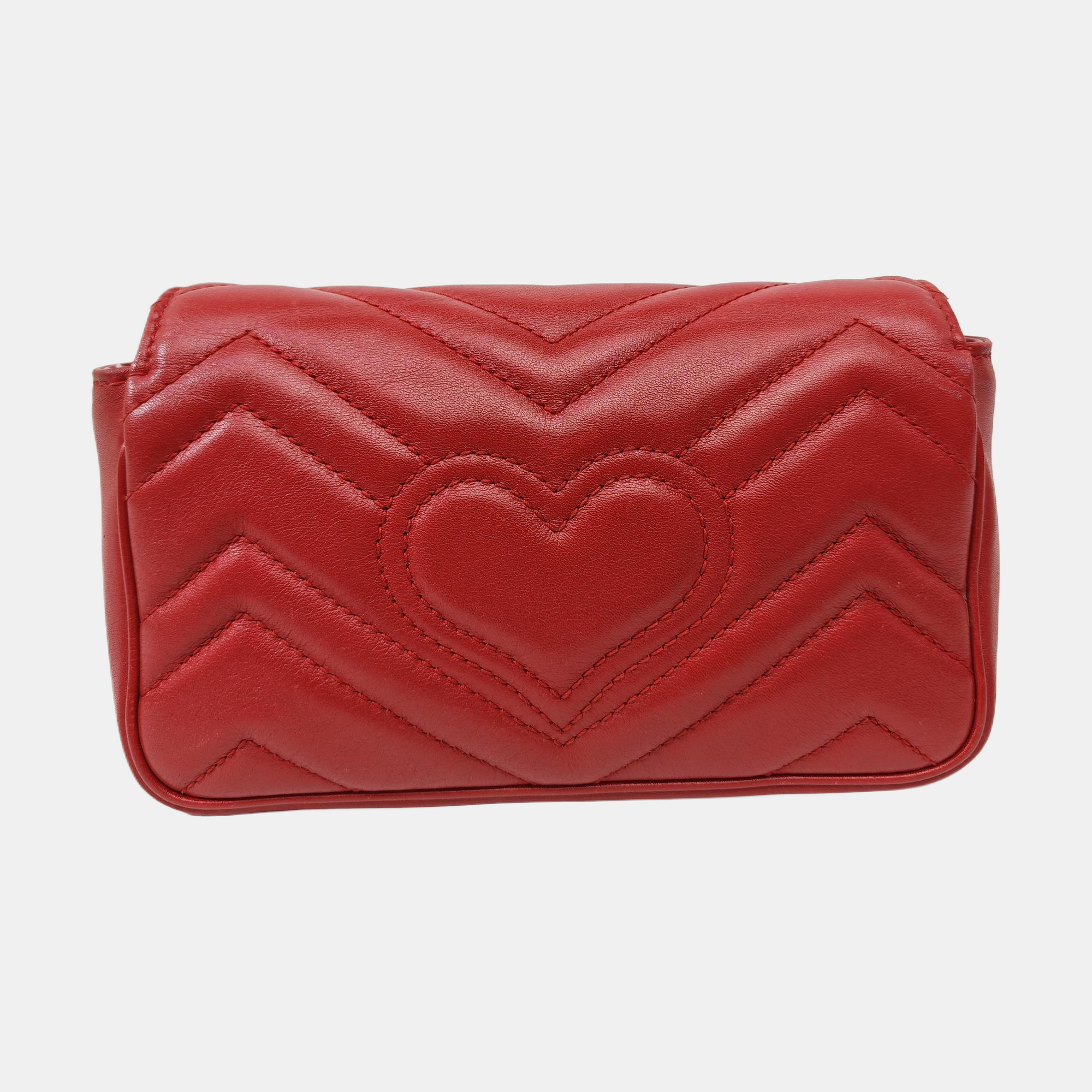 GG Marmont Mini Quilted Calfskin Red