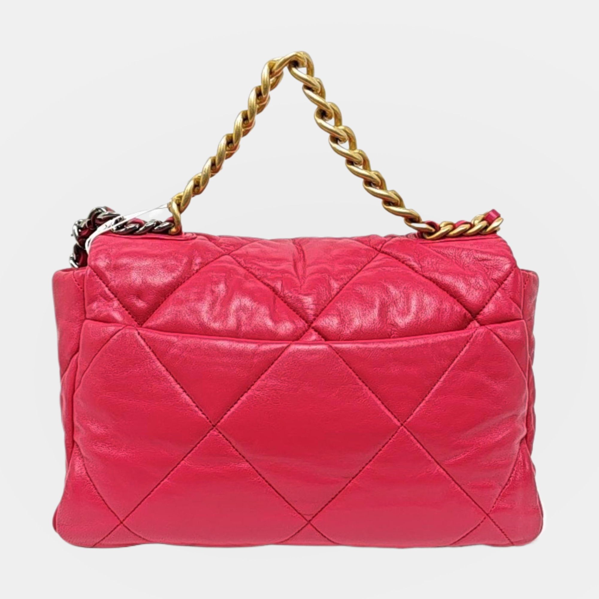 CHANEL 19 Large Quilted Lambskin Red