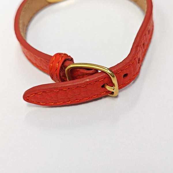 Leather Orange Bangle