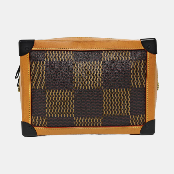 SOFT TRUNK Damier Ebene Coated Canvas Brown