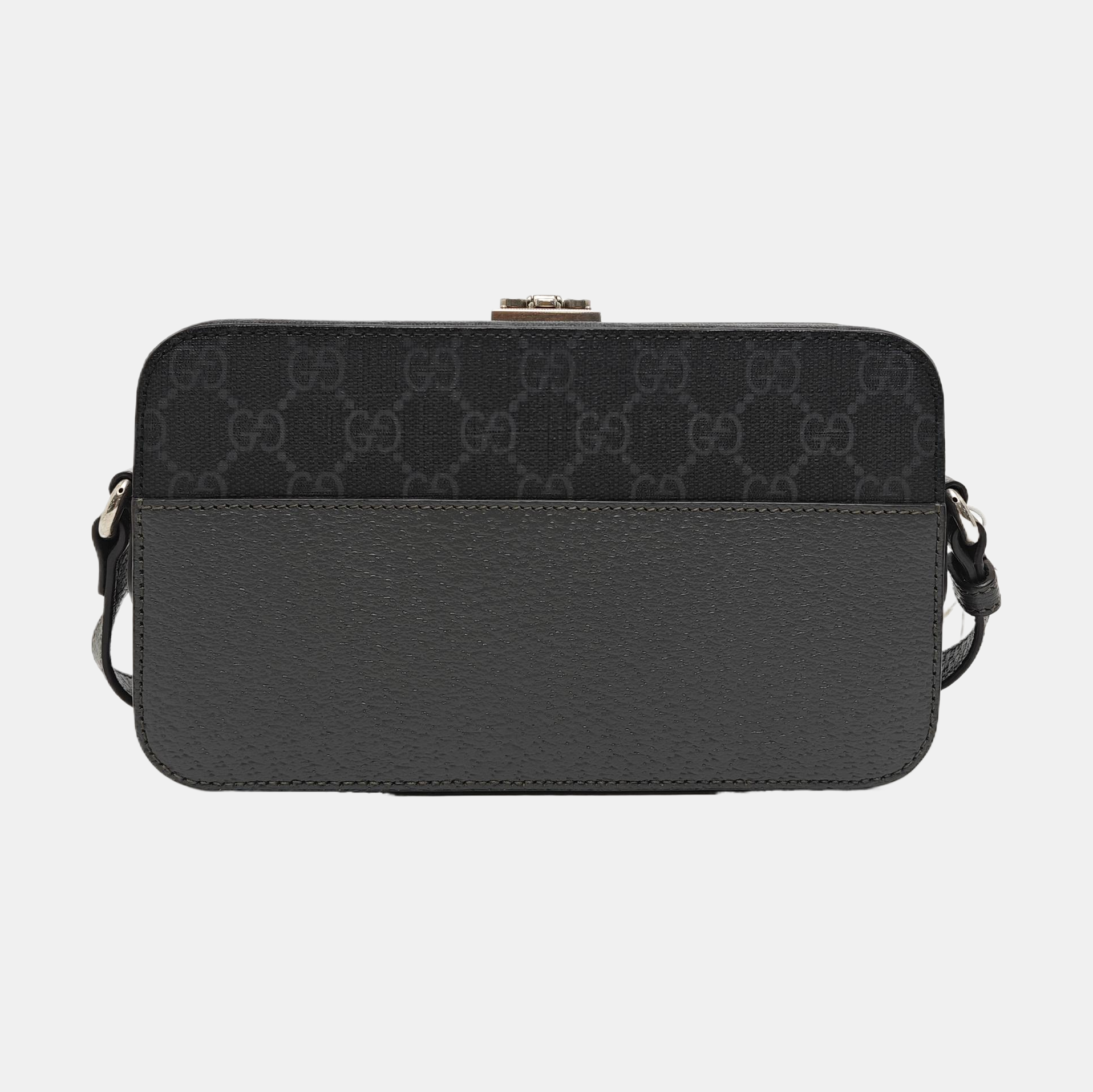 Interlocking G Small Monogram Coated Canvas Gray