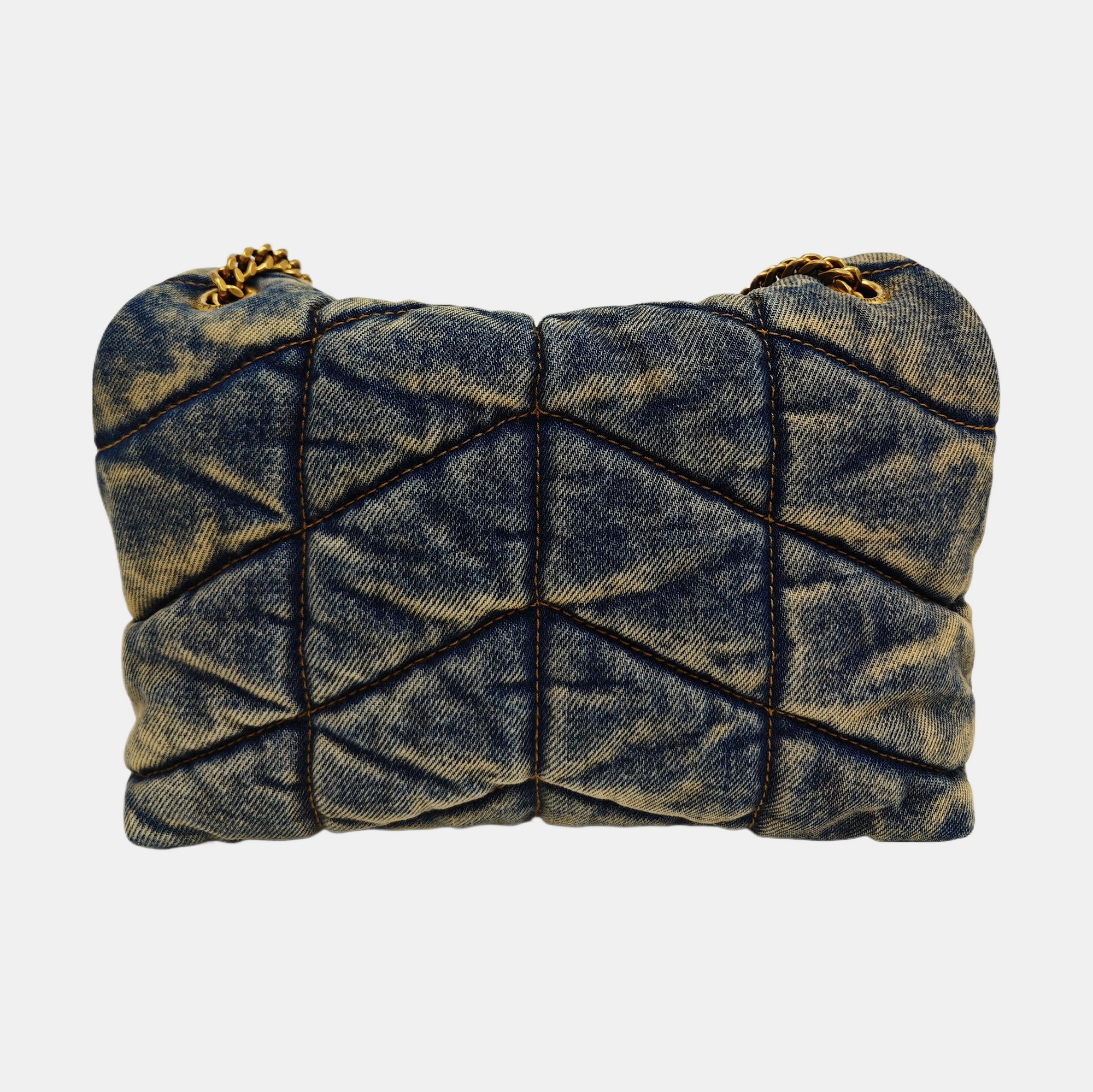 PUFFER Mini Quilted Denim Blue