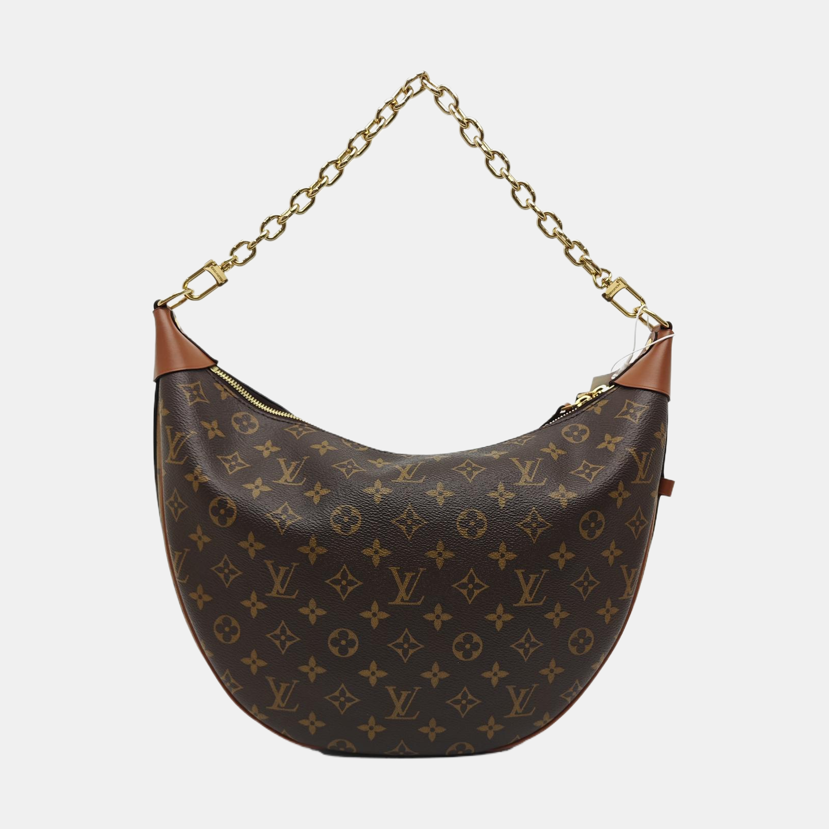 LOOP HOBO Monogram Coated Canvas Brown