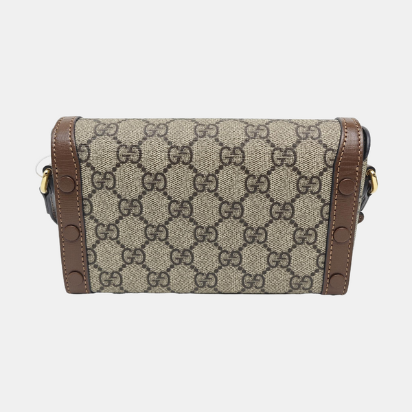 Horsebit 1955 Mini Monogram Coated Canvas Beige