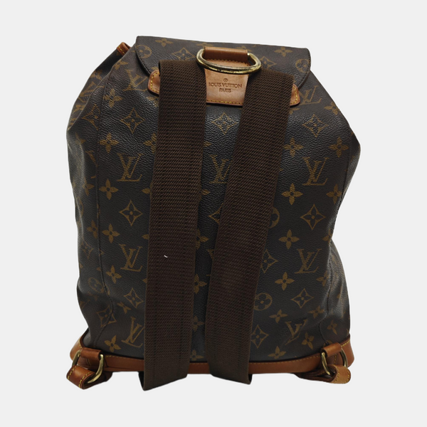 MONTSOURIS GM Monogram Coated Canvas Brown