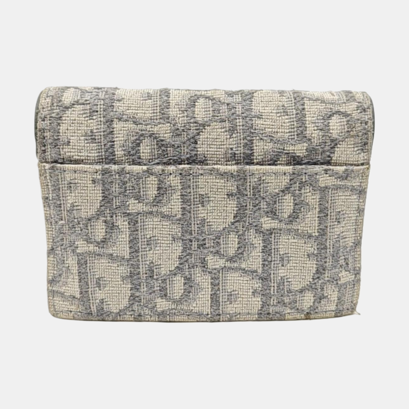 Saddle Mini Oblique Canvas Gray Wallet
