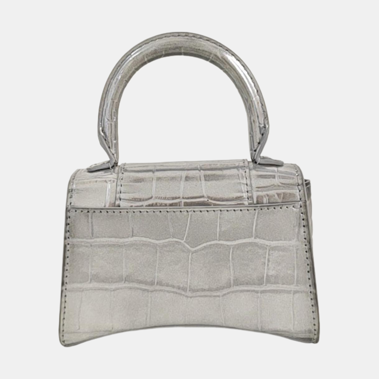 Hourglass Mini Calfskin Silver