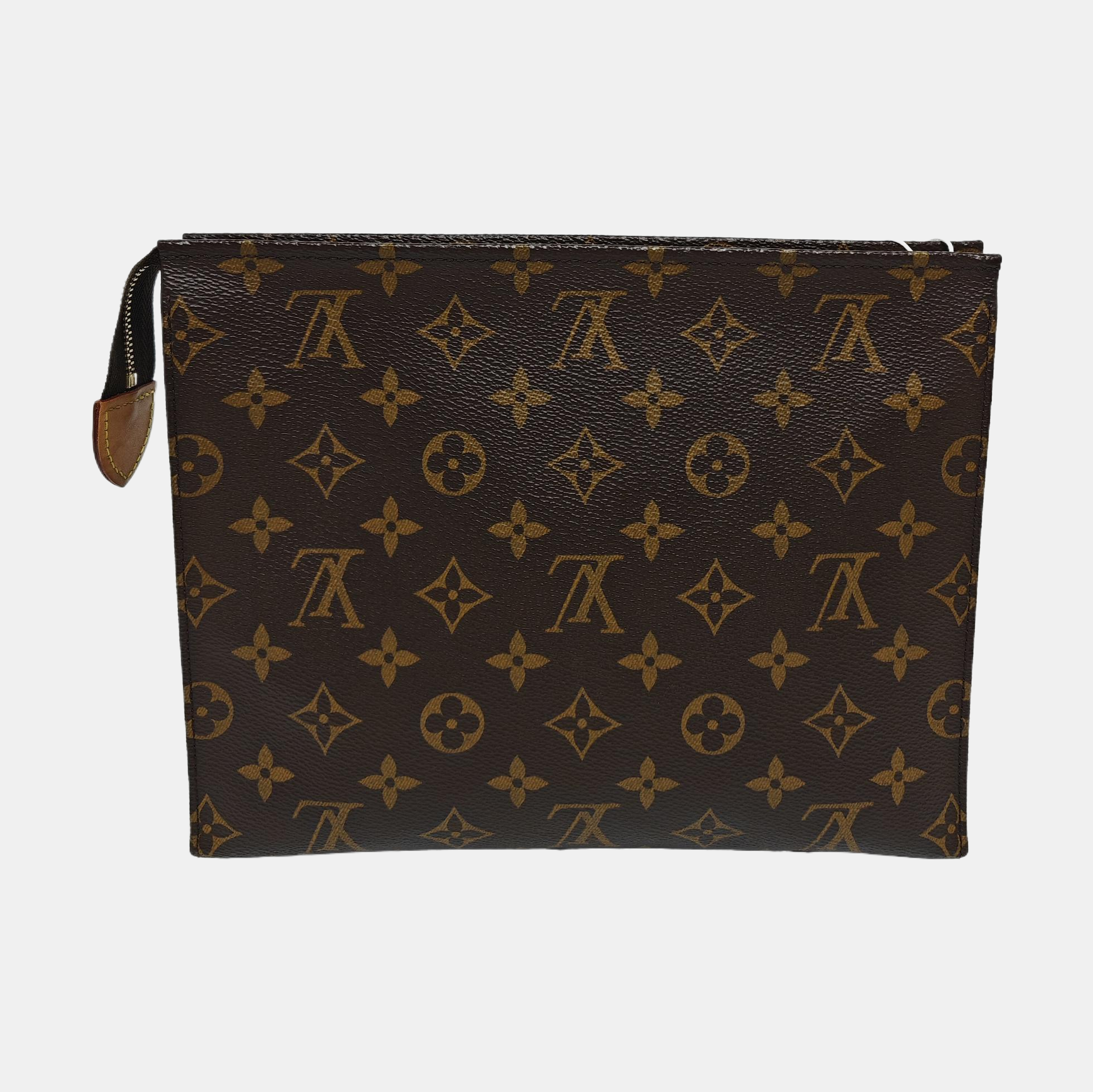 TOILET POCKET 26 Monogram Coated Canvas Brown