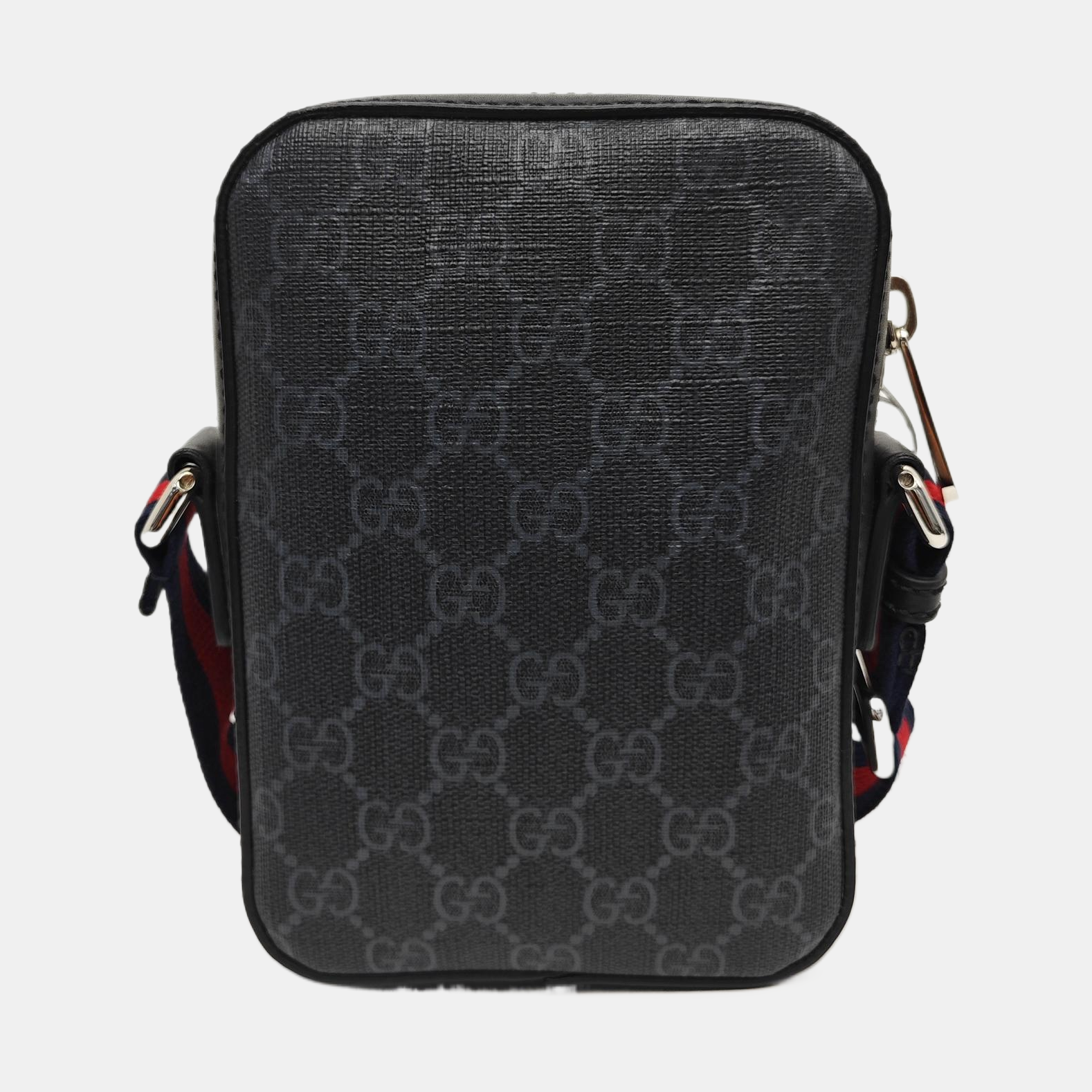 GG Supreme Small Monogram Coated Canvas Black