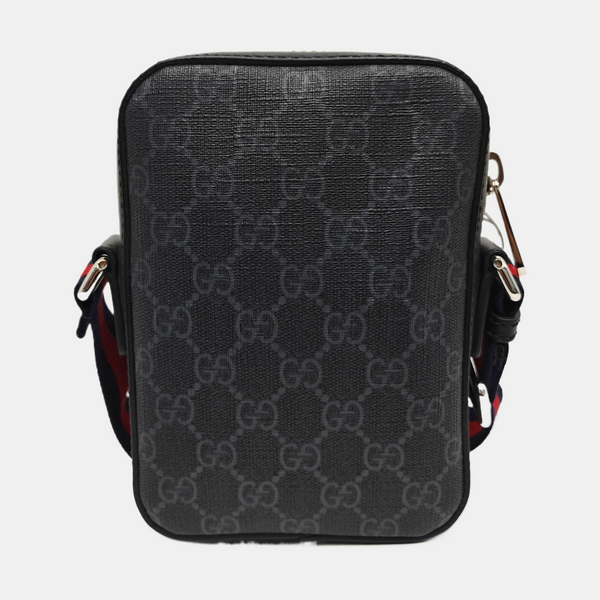 GG Supreme Small Monogram Coated Canvas Black
