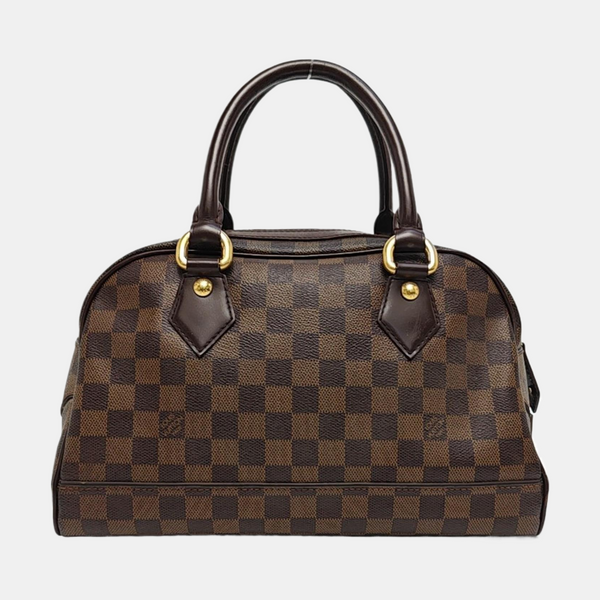 DUOMO Damier Ebene Coated Canvas Brown