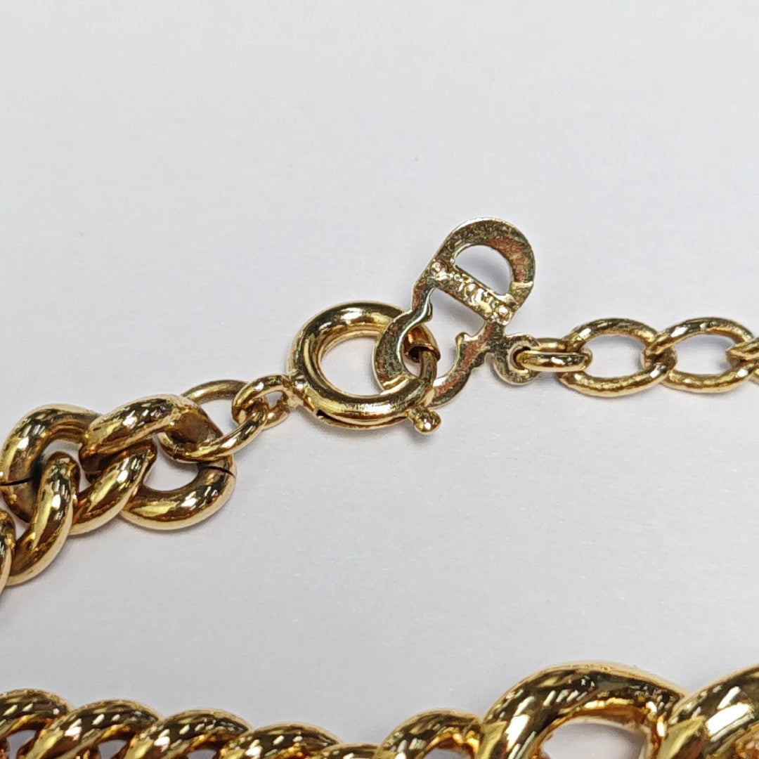 Twist Round Metal Gold Necklace