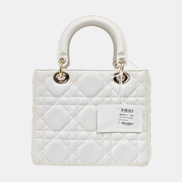 Lady D-Lite Mediano Tejido Acolchado Blanco