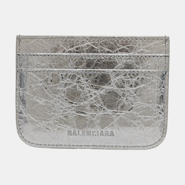 Le Cagole Lambskin Silver Card Holder