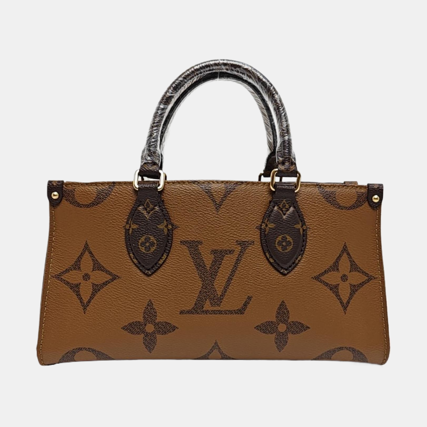 ONTHEGO EAST WEST PM Monogram Coated Canvas Brown