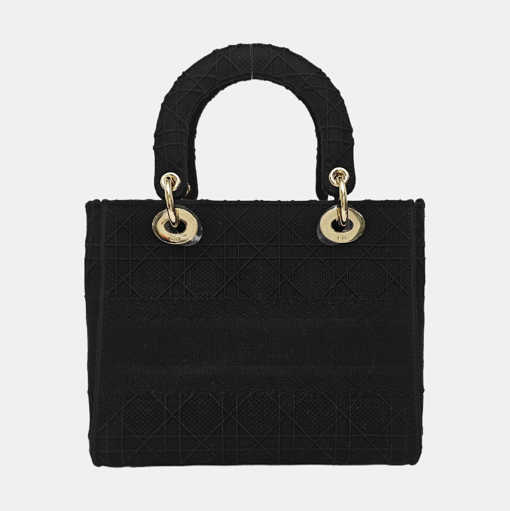 Lady D-Lite Medium Cannage Canvas Black