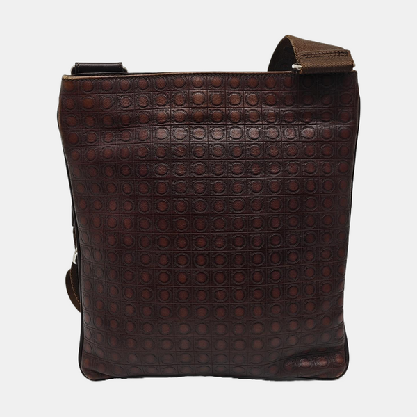 Calfskin Crossbody Bag Brown