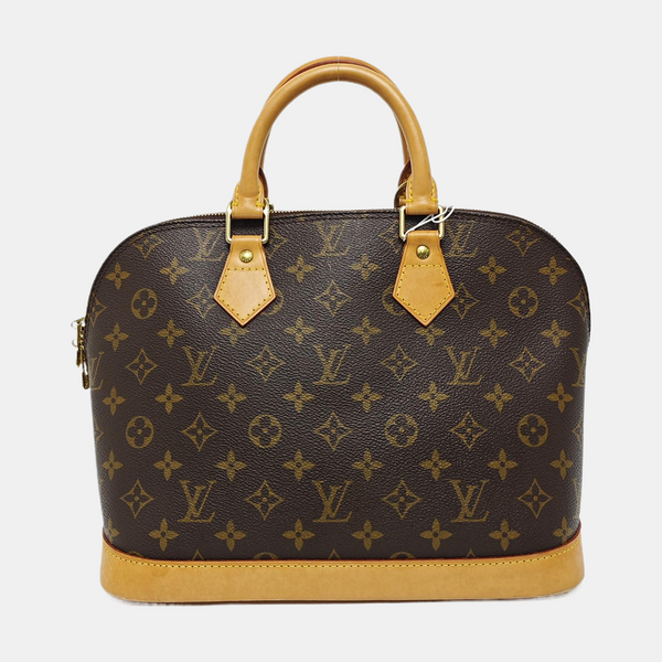 ALMA PM Monogram Coated Canvas Brown