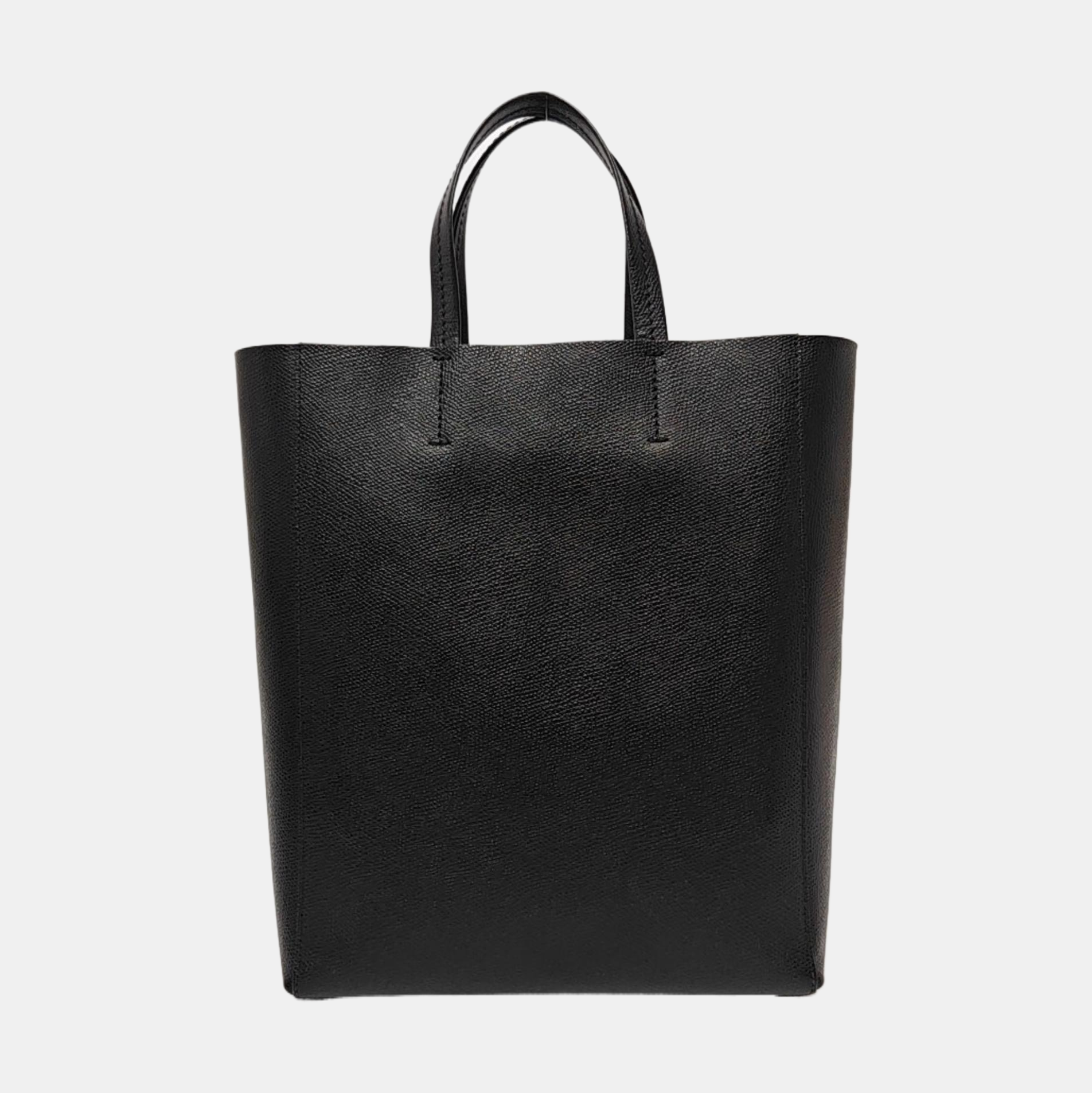 Authenticated pre-owned  VERTICAL CABAS Small Calfskin Black - Tote Bag at Looply