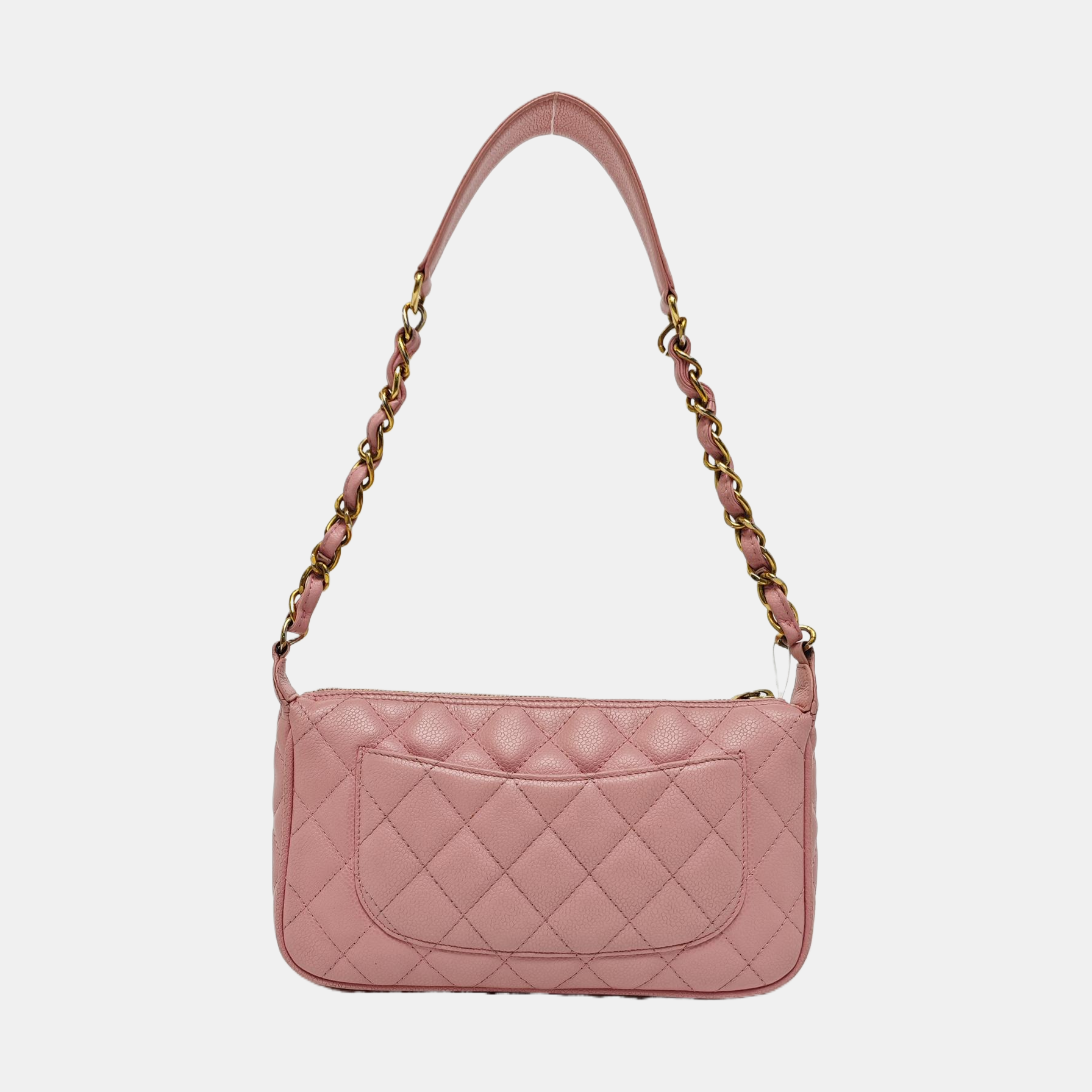 Quilted Grained Calfskin Top Handle Bag Pink