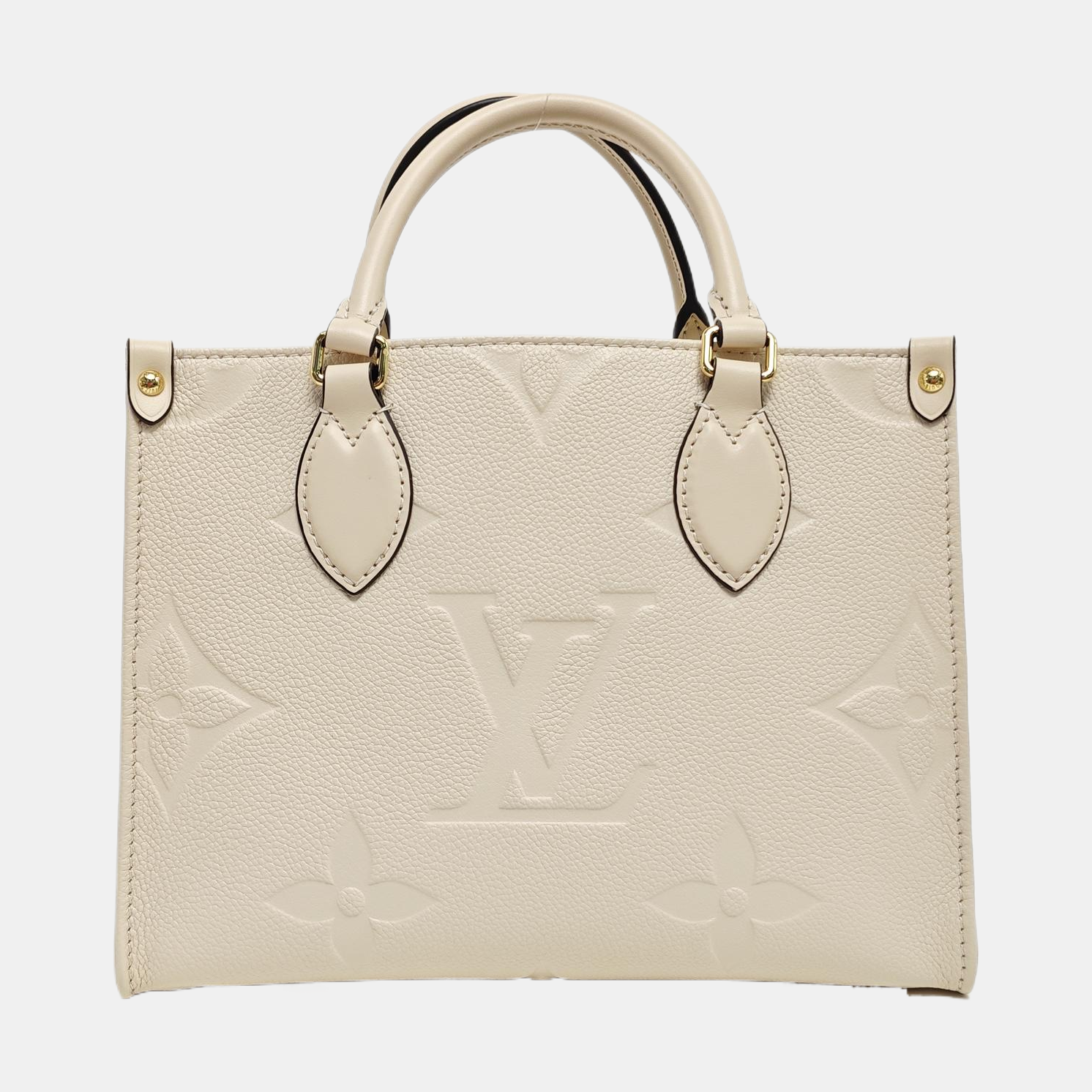 ONTHEGO PM Monogram Calfskin Beige