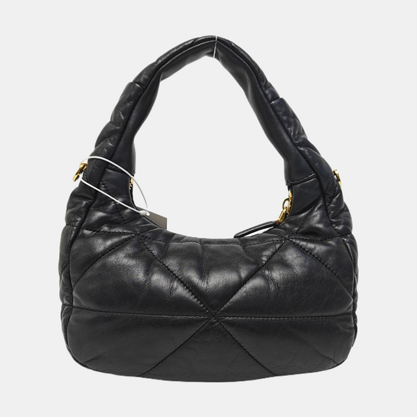 Quilted Lambskin Shoulder Bag Mini Black