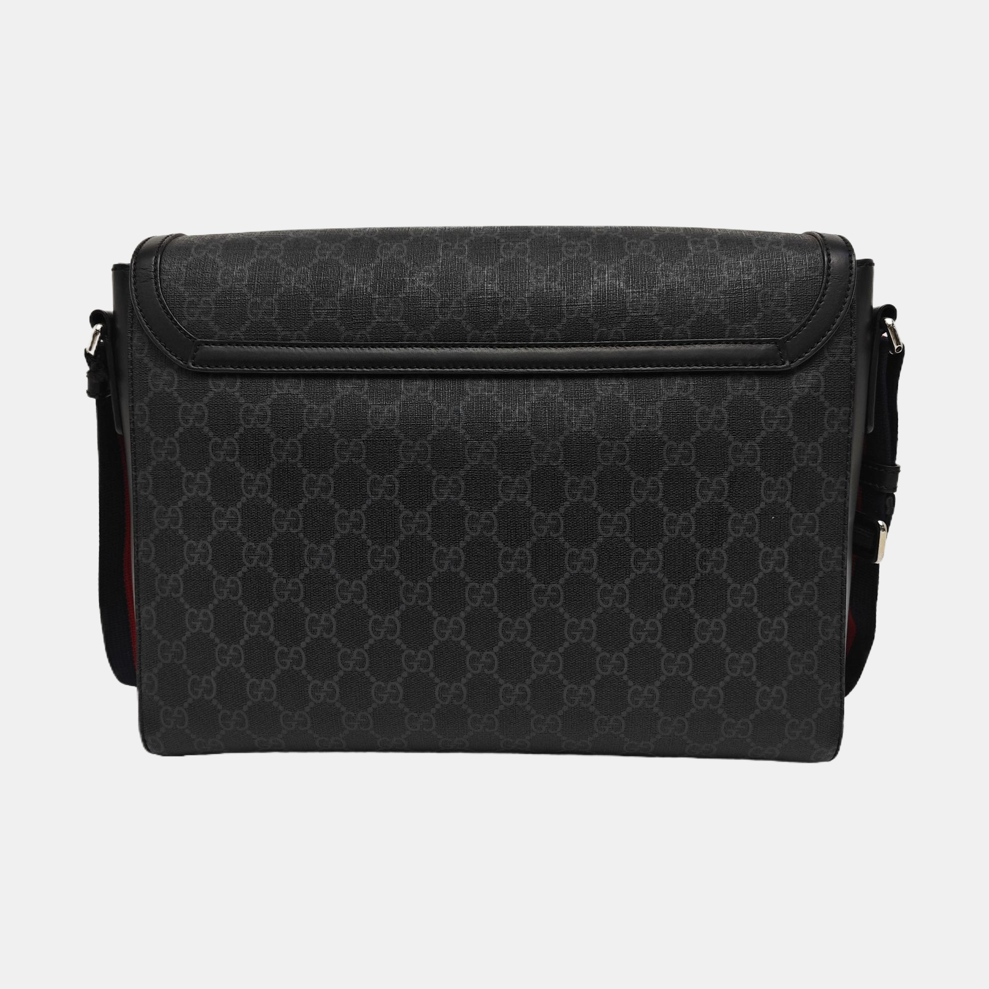 Nightcourrier Monogram Coated Canvas Black