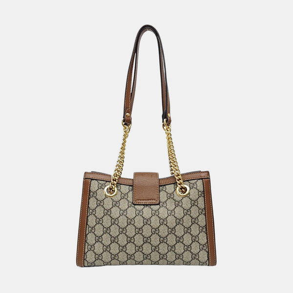 Padlock Small Monogram Coated Canvas Beige