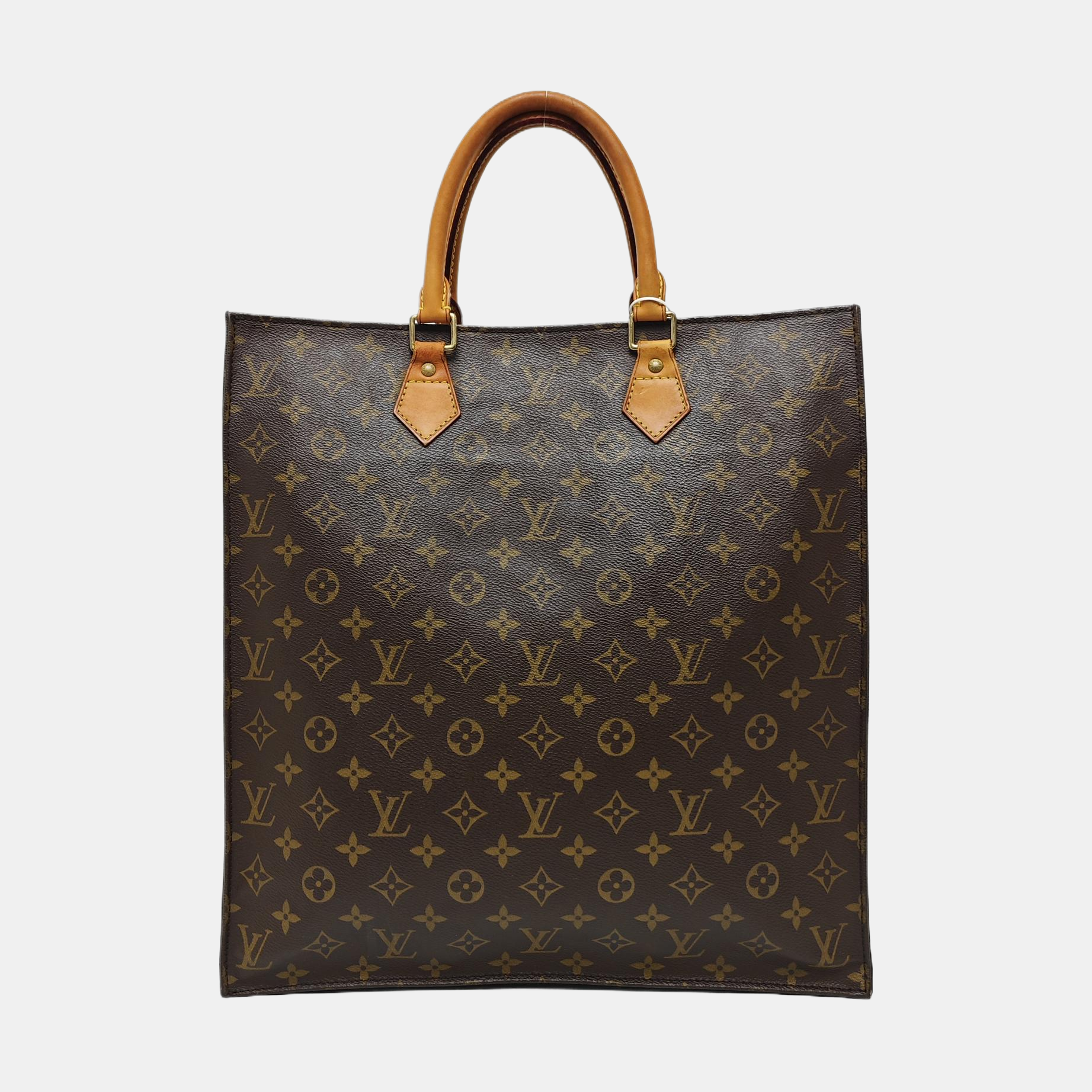 SAC PLAT GM Monogram Coated Canvas Brown