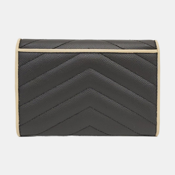 Calfskin Card Holder Gray