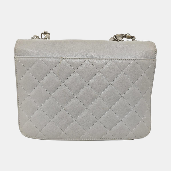 CC BOX Quilted Lambskin Gray