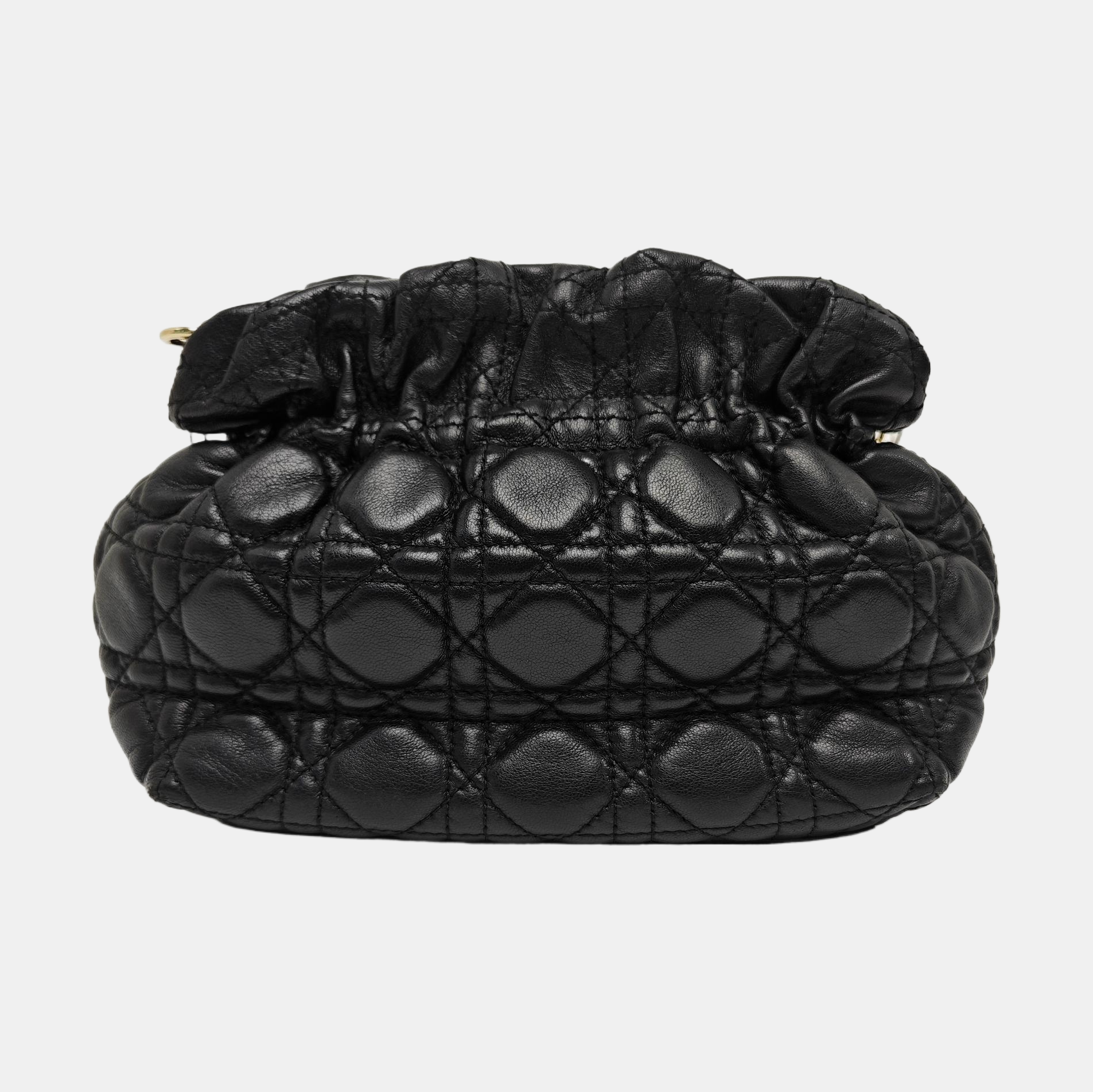 Cannage Lambskin Top Handle Bag Black