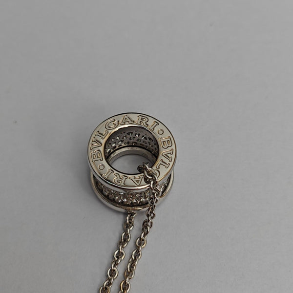 B.ZERO1 18k White Gold Silver Necklace