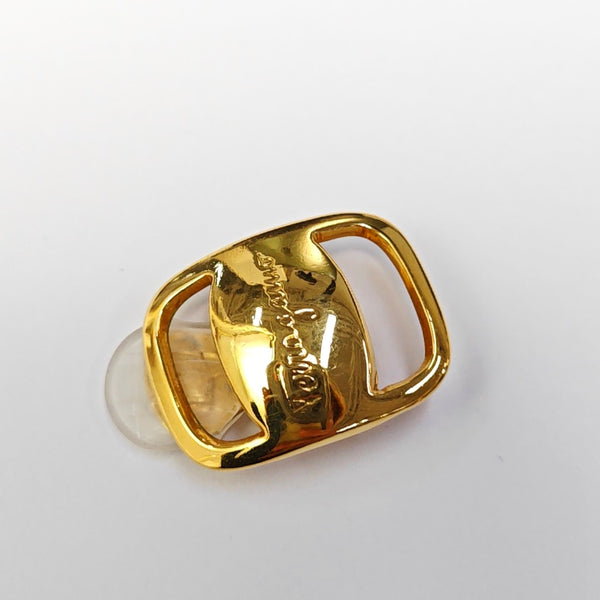 Metal Gold Clip On Earrings