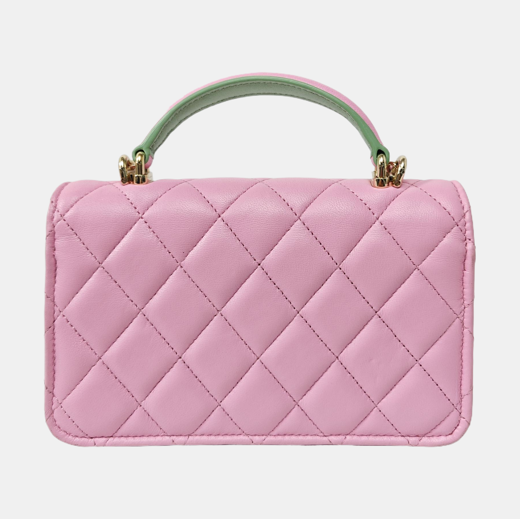 Quilted Lambskin Shoulder Bag Pink