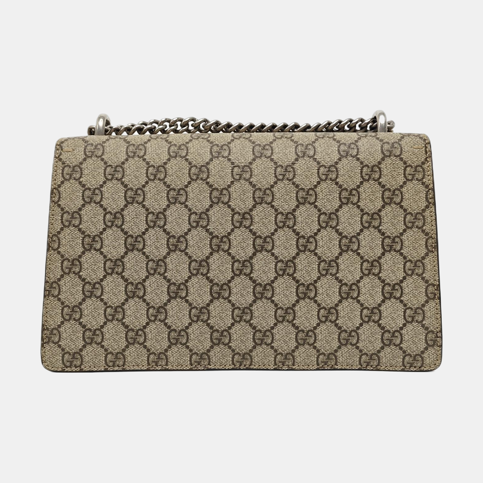 Dionysus Small Monogram Coated Canvas Beige
