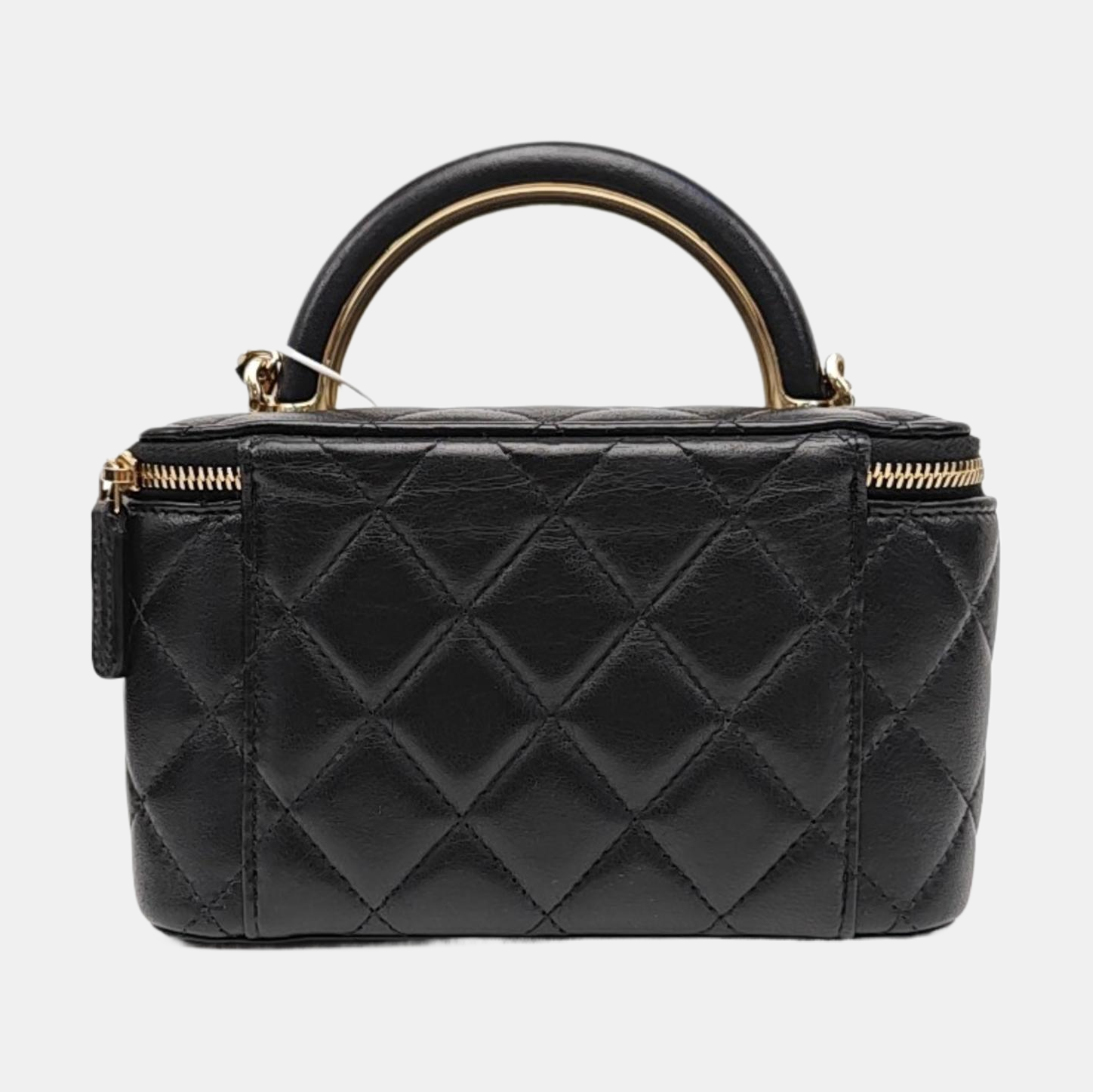 VANITY CASE Small Quilted Lambskin Black