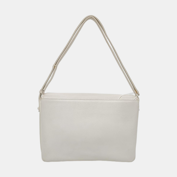 Calfskin Shoulder Bag White