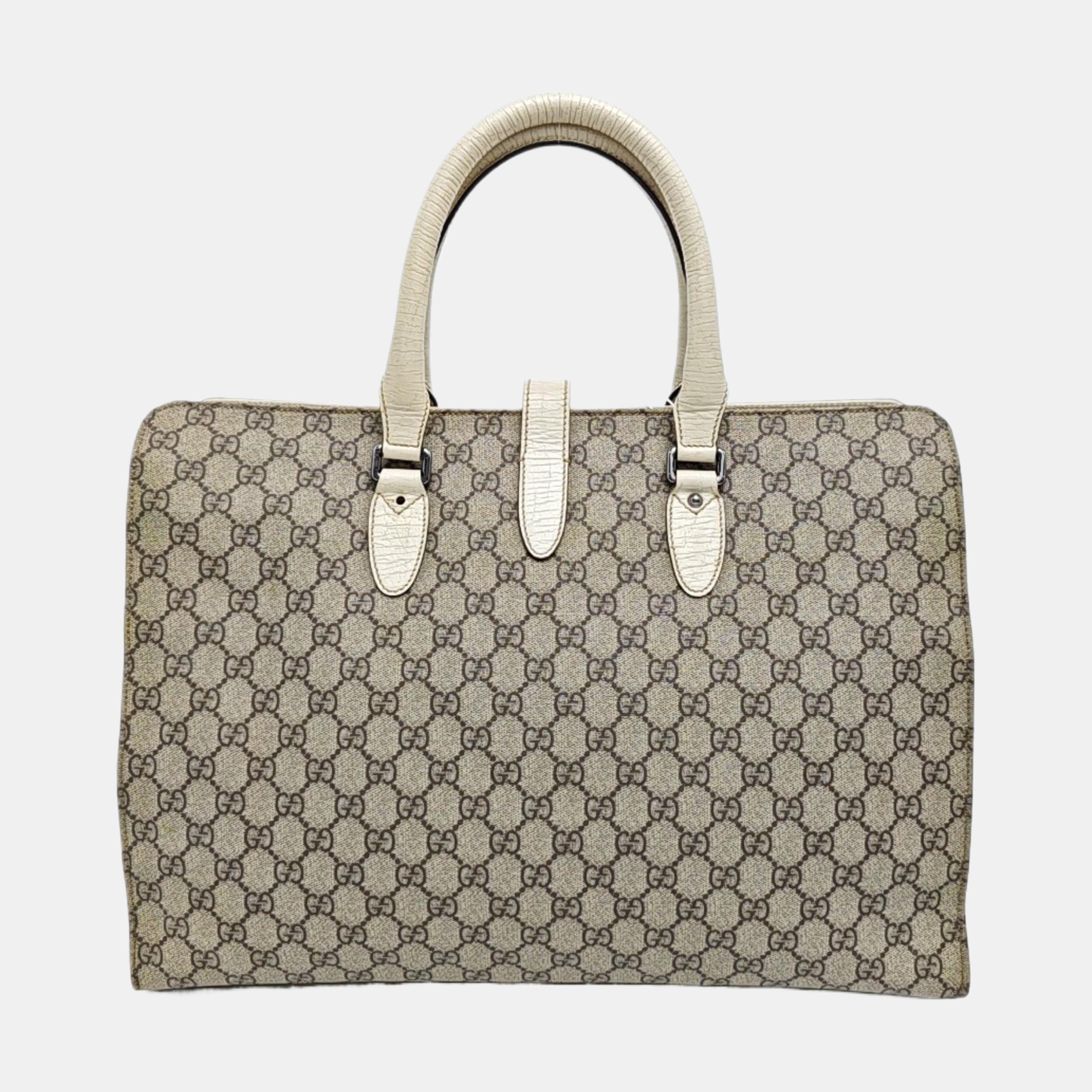 Monogram Coated Canvas Top Handle Bag Beige