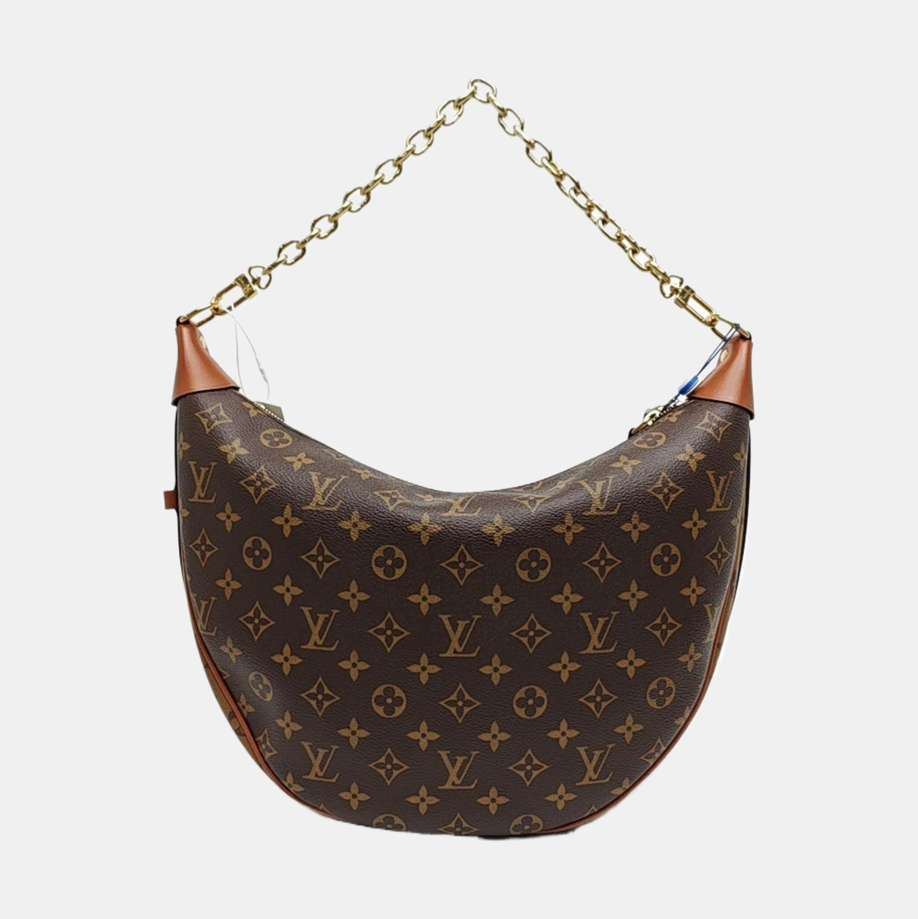 LOOP HOBO Monogram Coated Canvas Brown