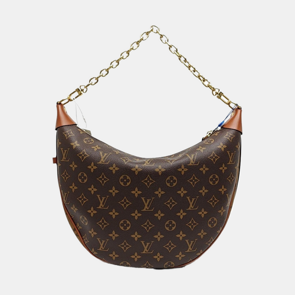 LOOP HOBO Monogram Coated Canvas Brown