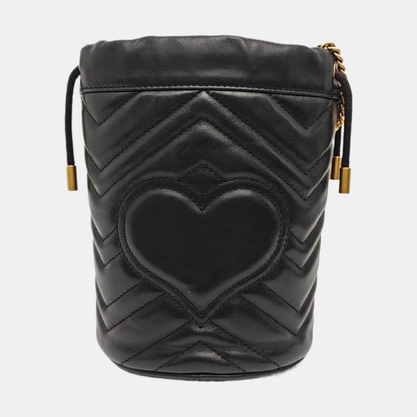GG Marmont Mini Quilted Calfskin Black